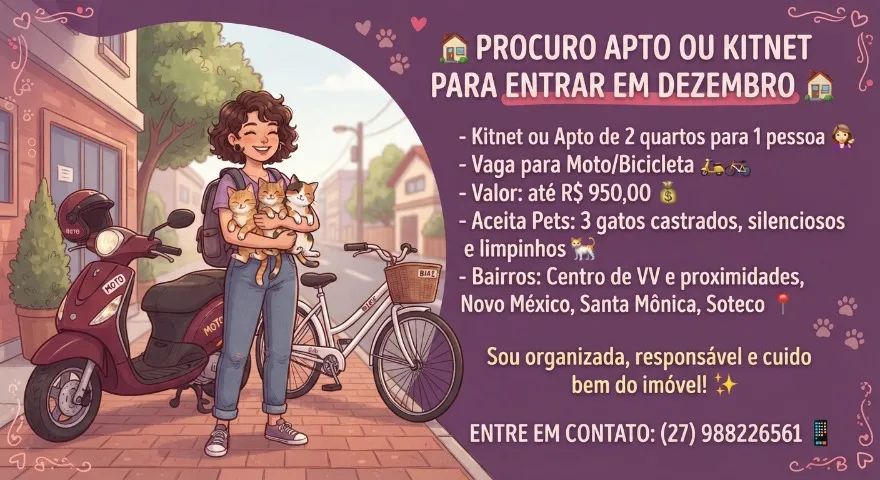 Procura-se kitnet ou apartamento