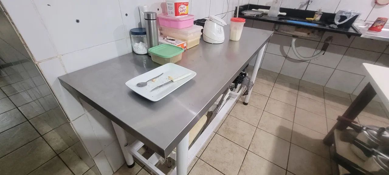 Mesa de preparo inox - Foto 2