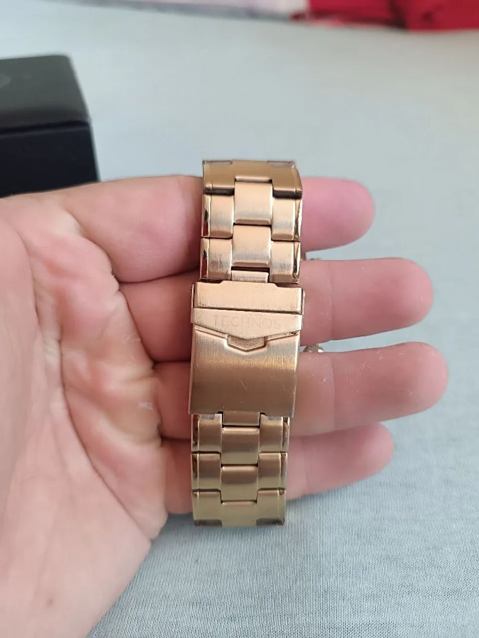 Relógio Technos Original Masculino Anadigi Dourado - com Caixa - Foto 3