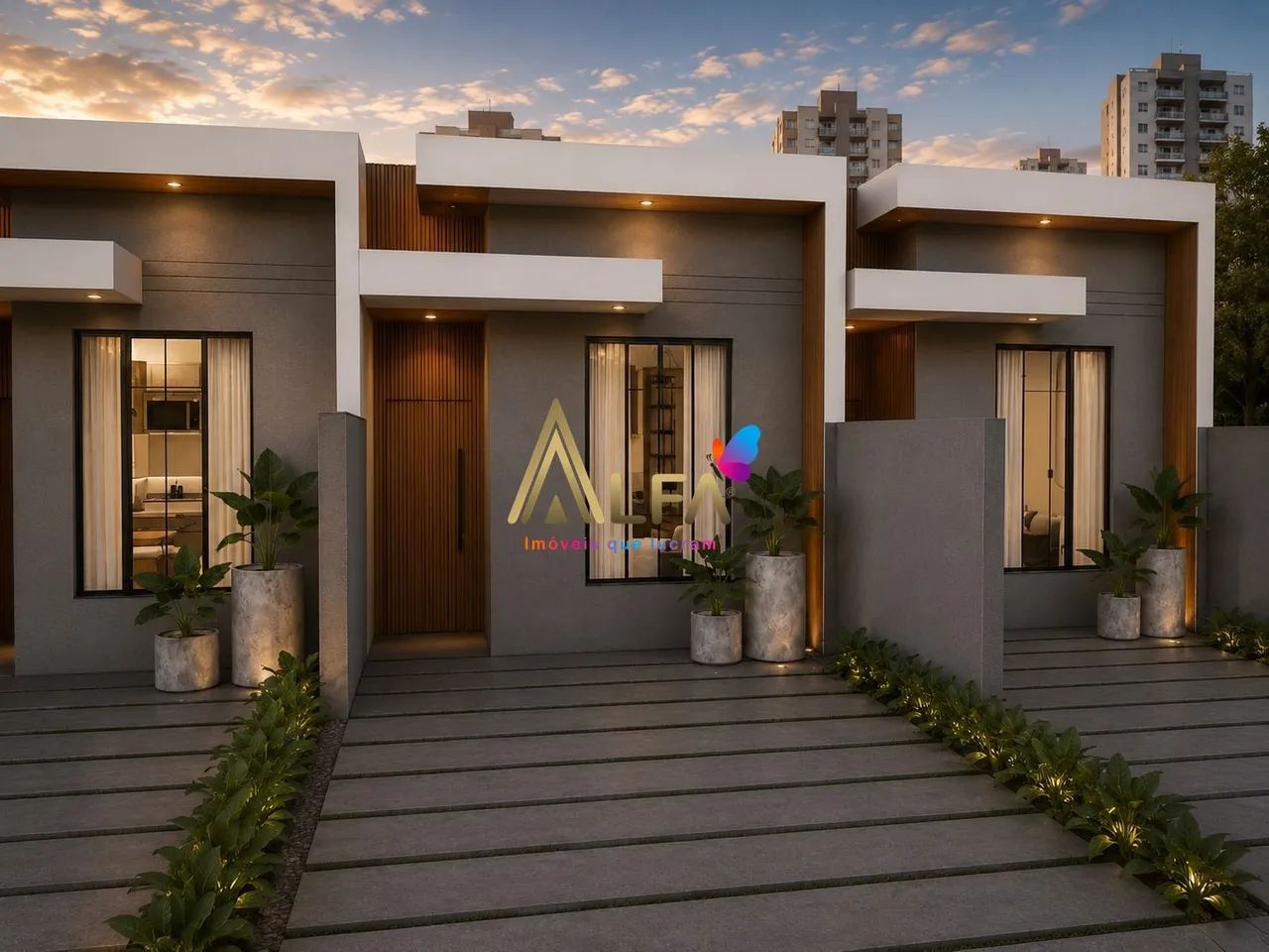 Casa moderna e com excelente padrão de acabamento com 1 suite mais 2 dormitórios