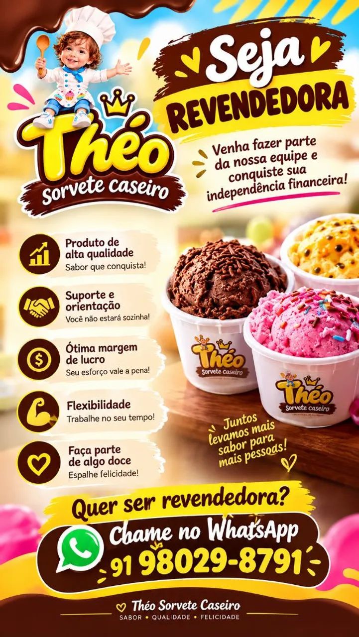 Revenda sorvetes caseiros