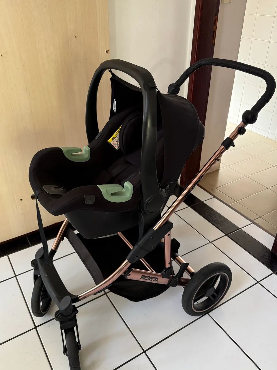 Carrinho ABC Design 3 em 1 (Moisés + Bebê Conforto) Completo - Foto 2
