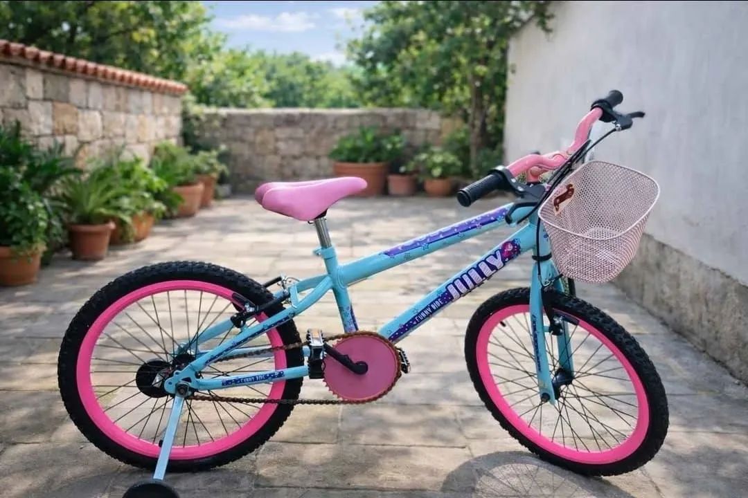Bicicleta Infantil Colli Jully Aro 20 Com Cestinha e Rodinhas