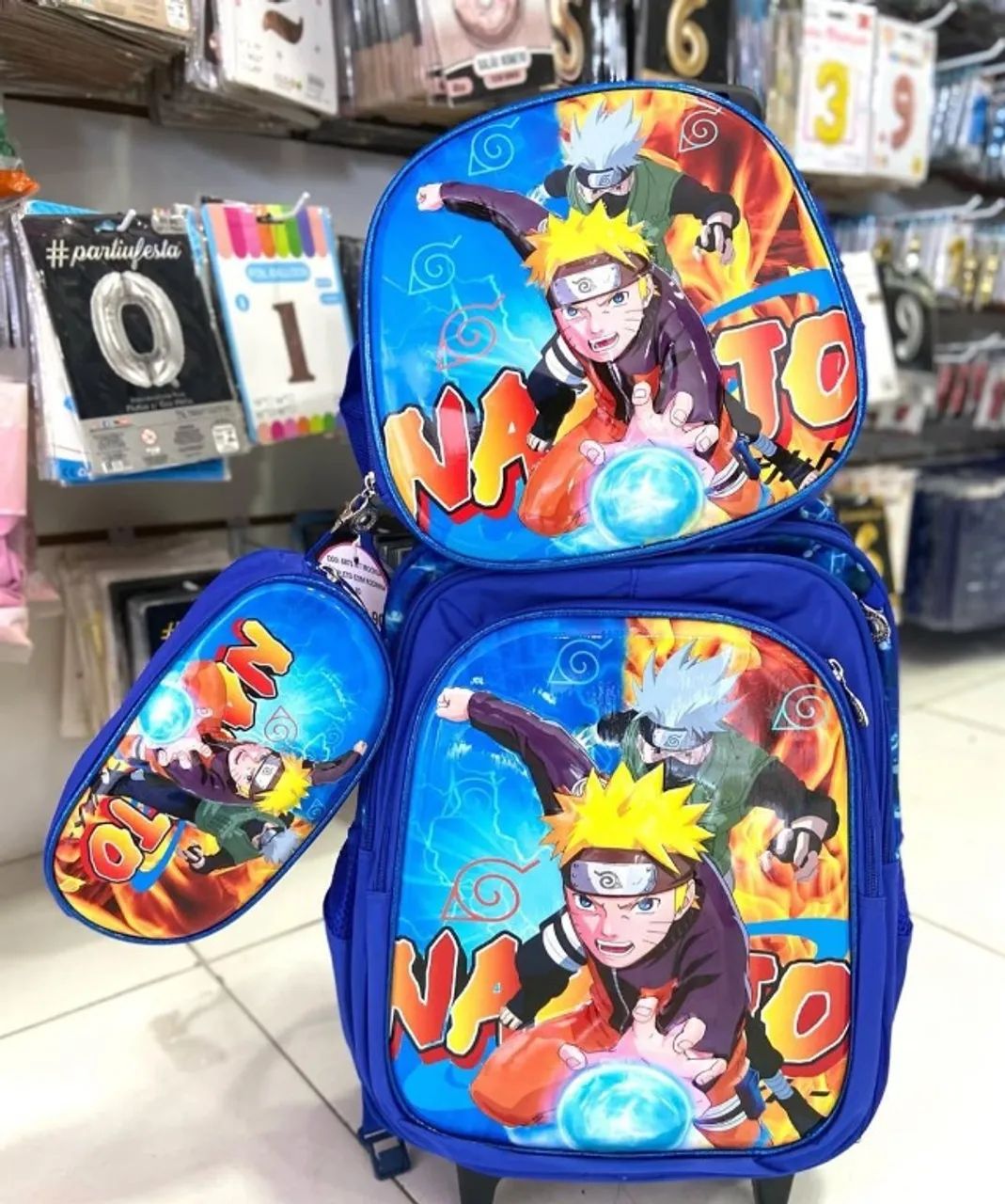 Kit mochila infantil escola 
