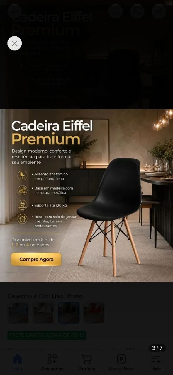 Kit 4 cadeira  - Foto 2