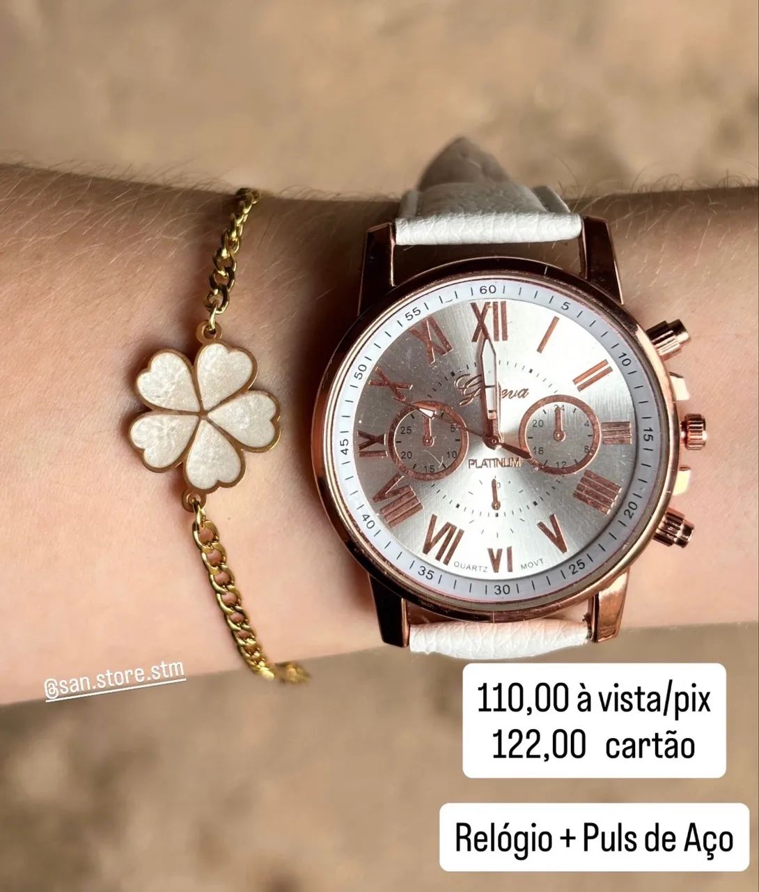 Relógio + Pulseira de Aço  - Foto 3