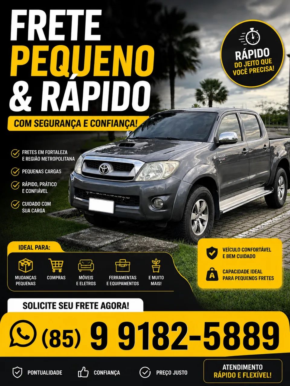 Frete Pequeno e Rápido.
