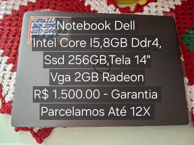 Notebook Dell Intel Core I5 ,8GB DDr4,SSD 256GB,VGA 2GB Radeon - Garantia.