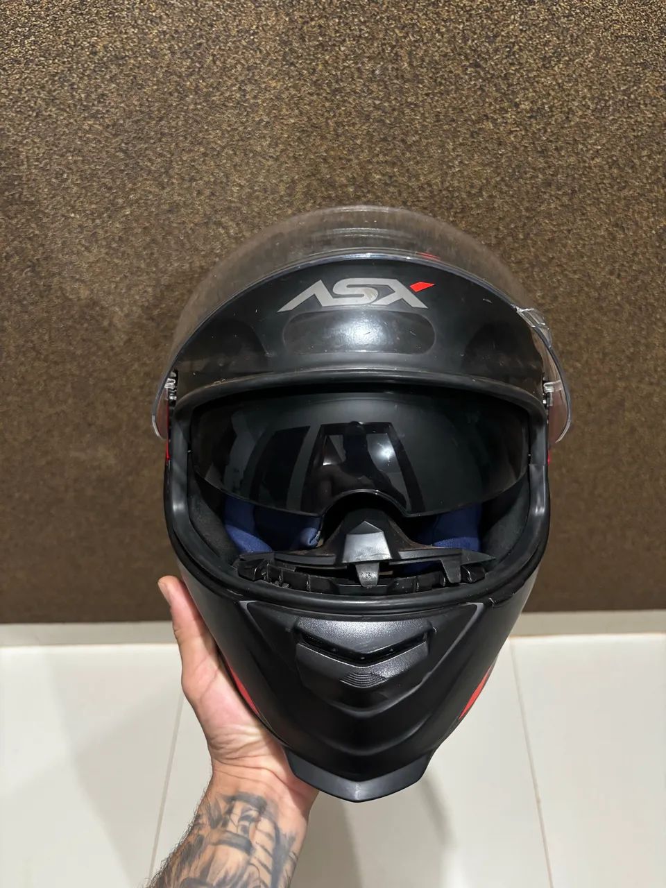Capacete ASX com óculos interno  - Foto 3