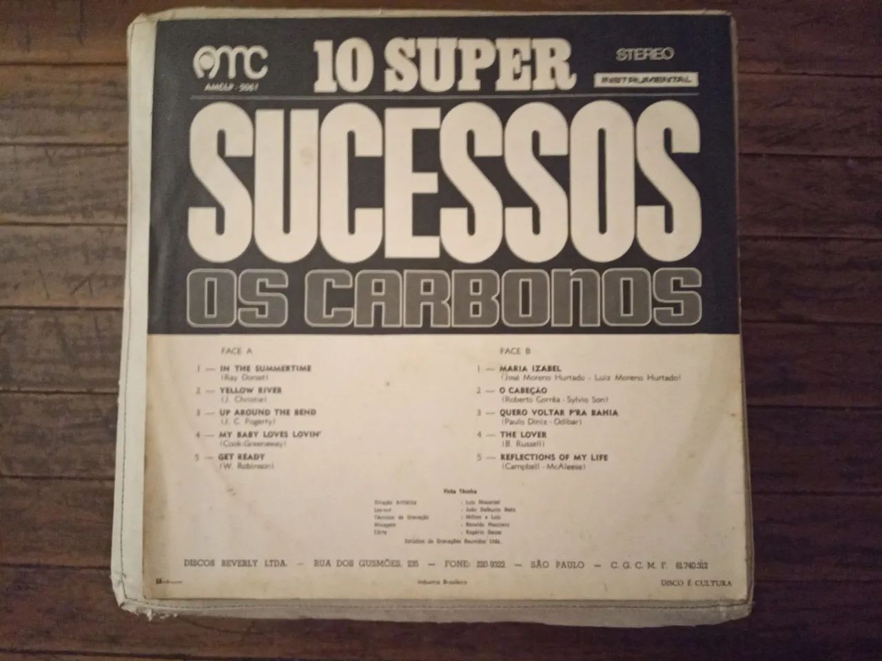 DISCO DE VINIL 10 SUPER SUCESSOS OS CARBONOS  - Foto 2