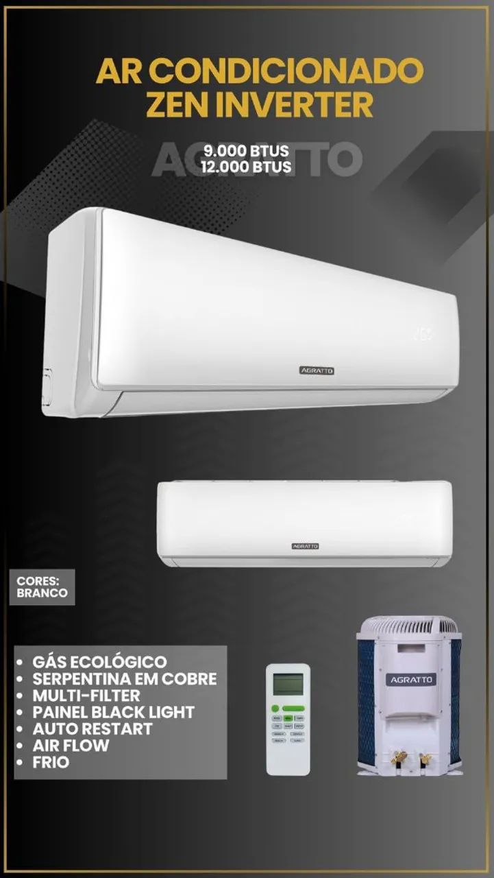 Ar condicionado 9.000 e 12.000 BTUS