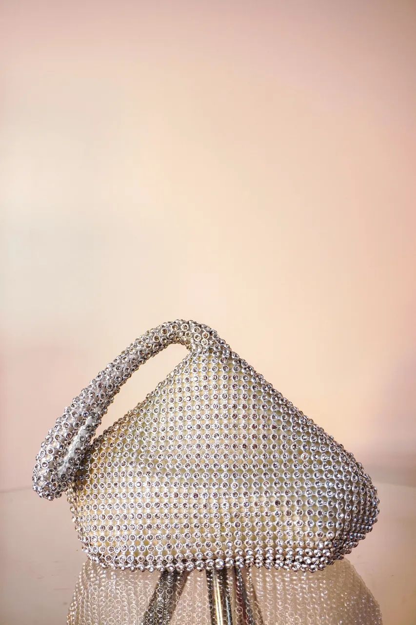  Bolsa de noite clutch triangular