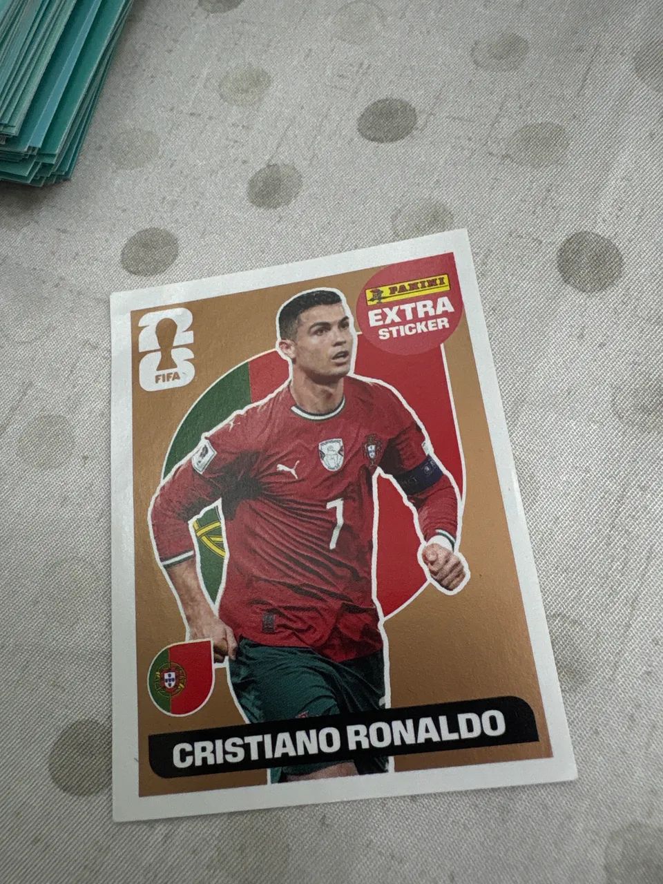figurinha cr7 gold