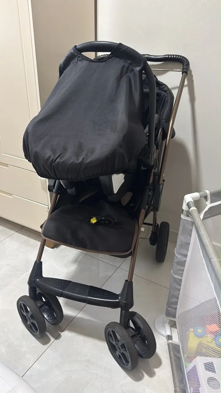 Carrinho para bebê com bebê conforto  - Foto 4