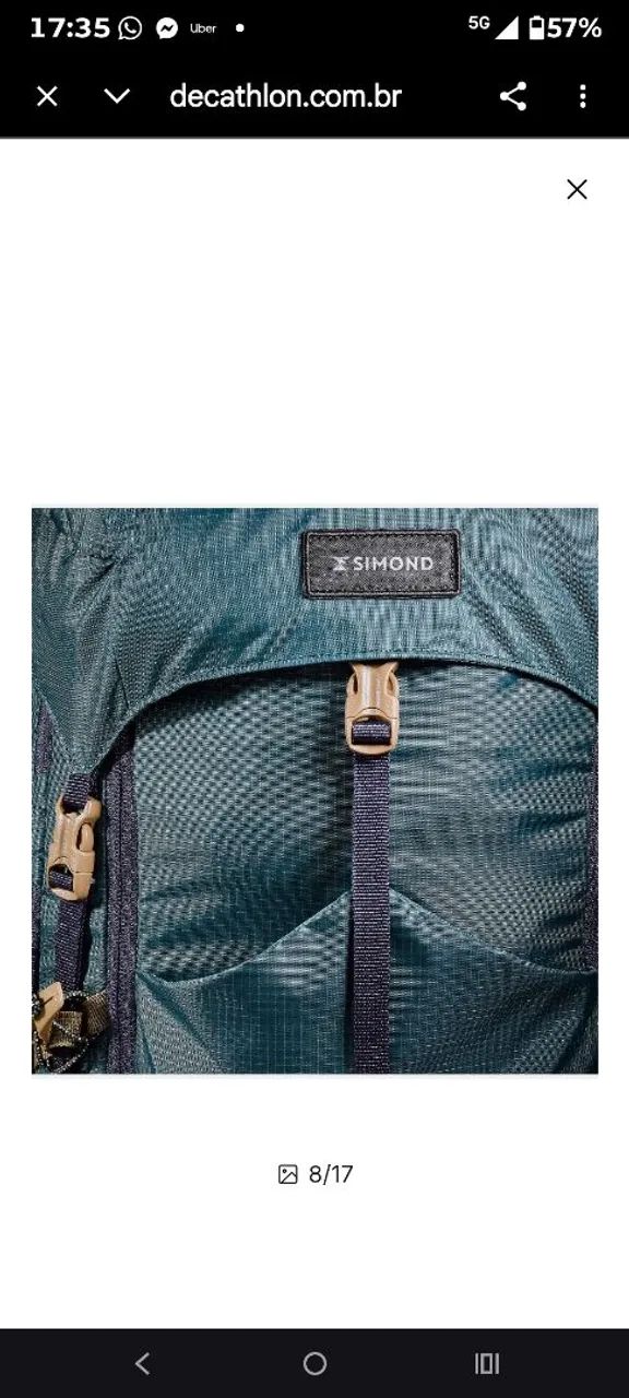 Mochila Adulta de Trekking 50L+10L Air MT500 Simond Azul - Foto 6