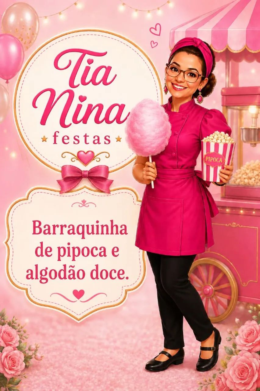 Algodão doce e pipoca para festas e eventos 