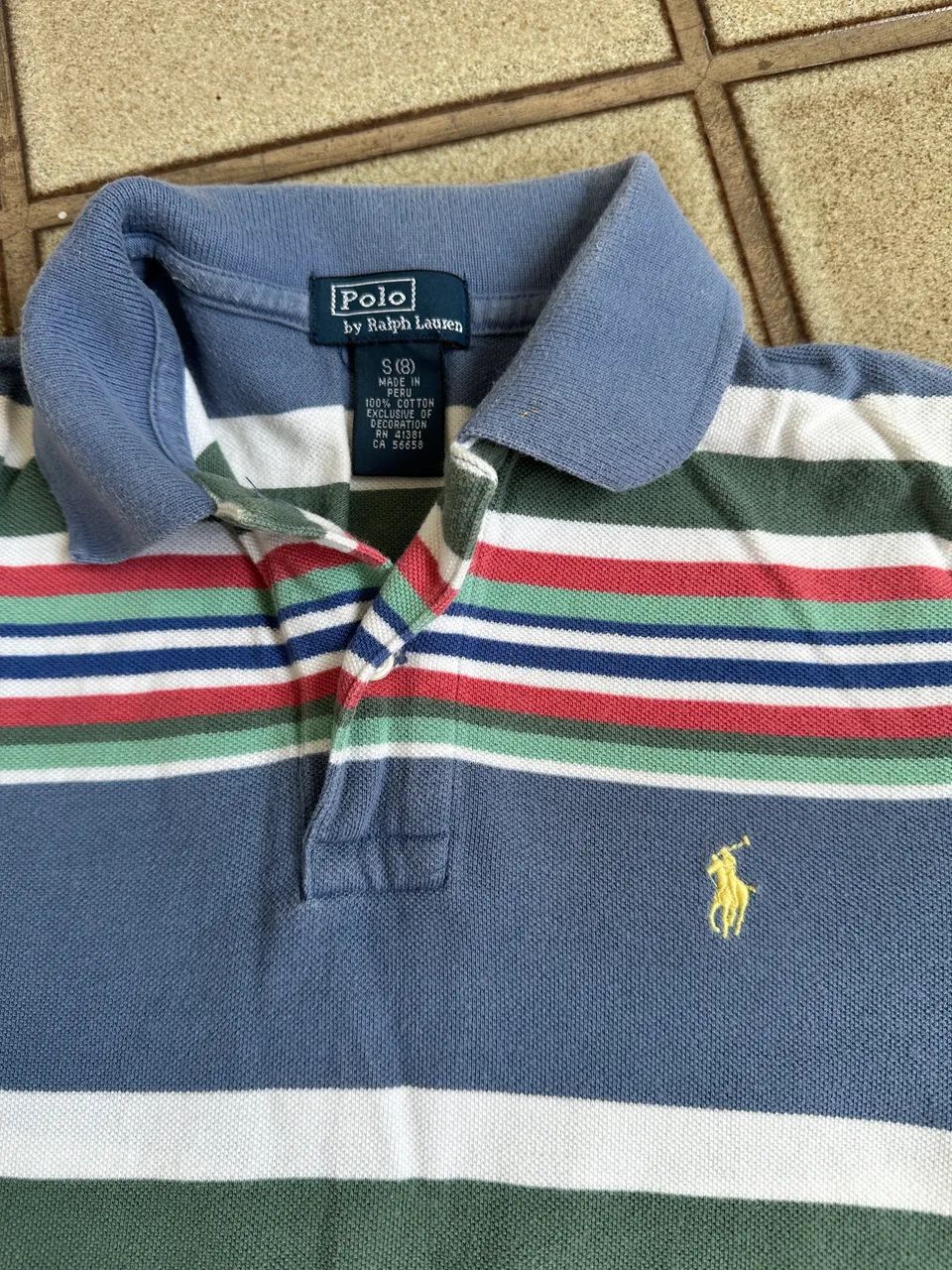 Camisa infantil Polo Ralph Lauren (8-anos)