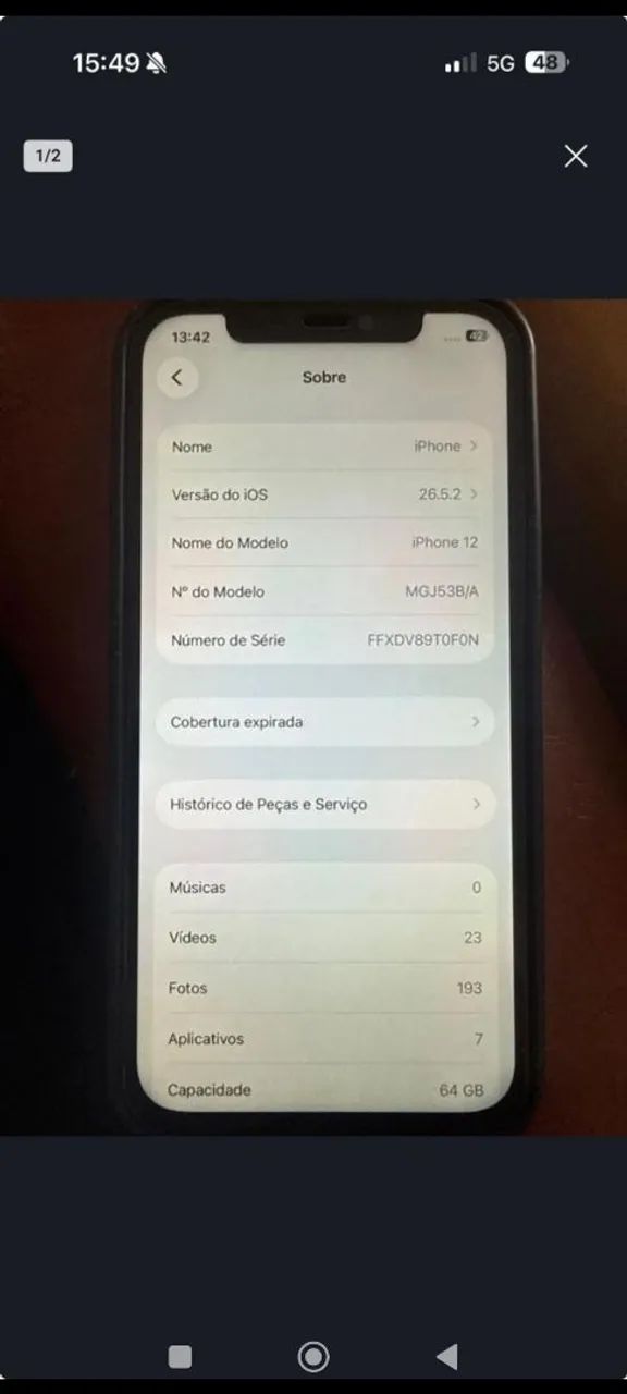 Vendo iPhone 12 64GB - Lilás ? - Foto 3
