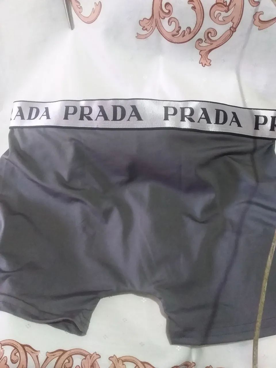 Cueca Box prata lisa( cor cinza) tamanho M  - Foto 3
