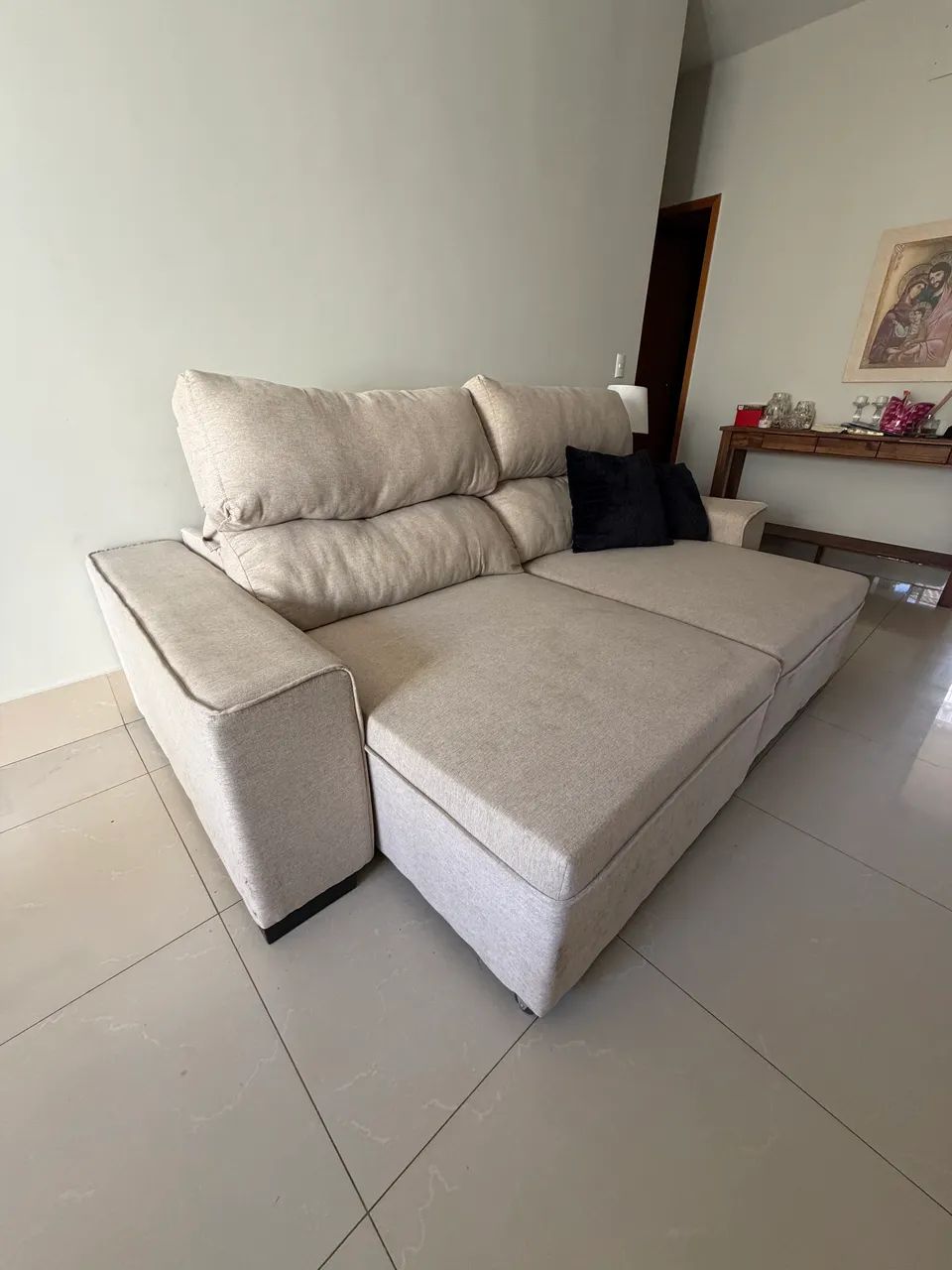 Sofá de linho - pouco usado - Foto 3