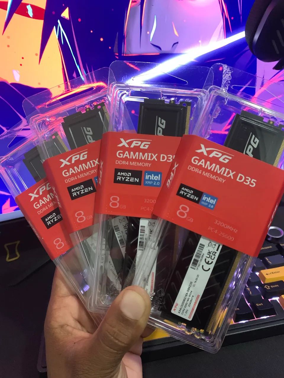 Memória RAM Adata XPG D35 GAMMIX 32GB- 4x8GB 3200Mhz Cl16