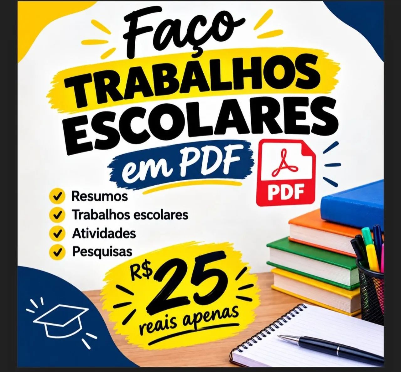 Trabalhoso escolares
