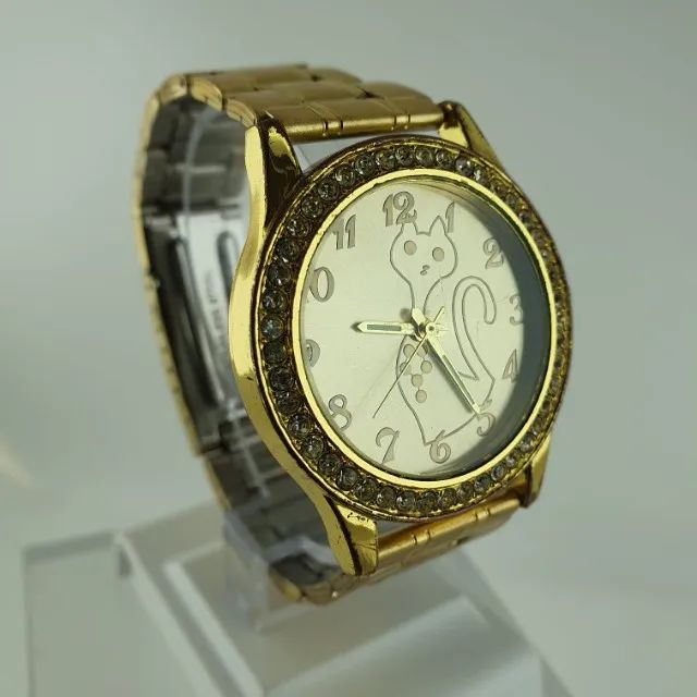 Relógio Gold Cat Mod 0417 Vintage   - Foto 3