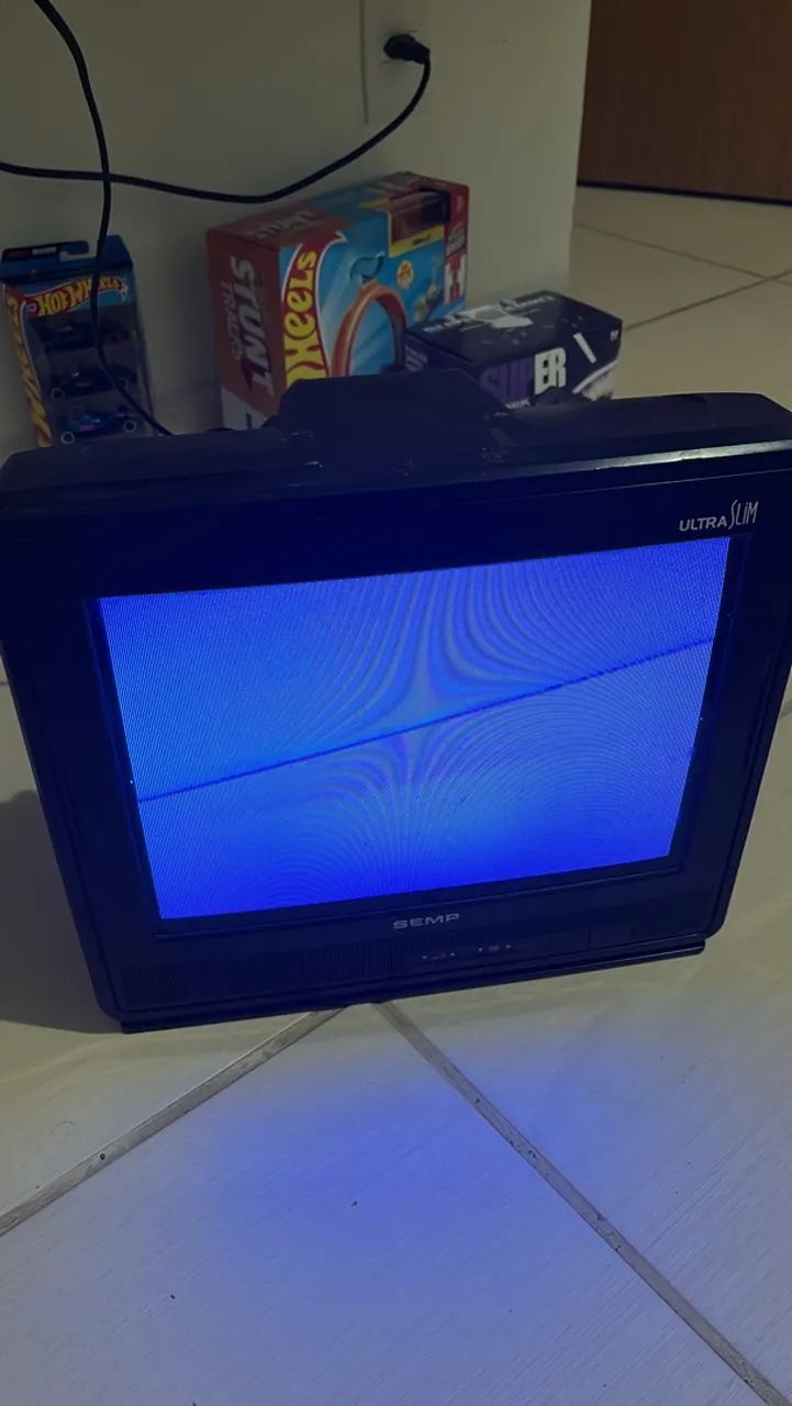 Tv de tubo 14 polegadas ultra slim