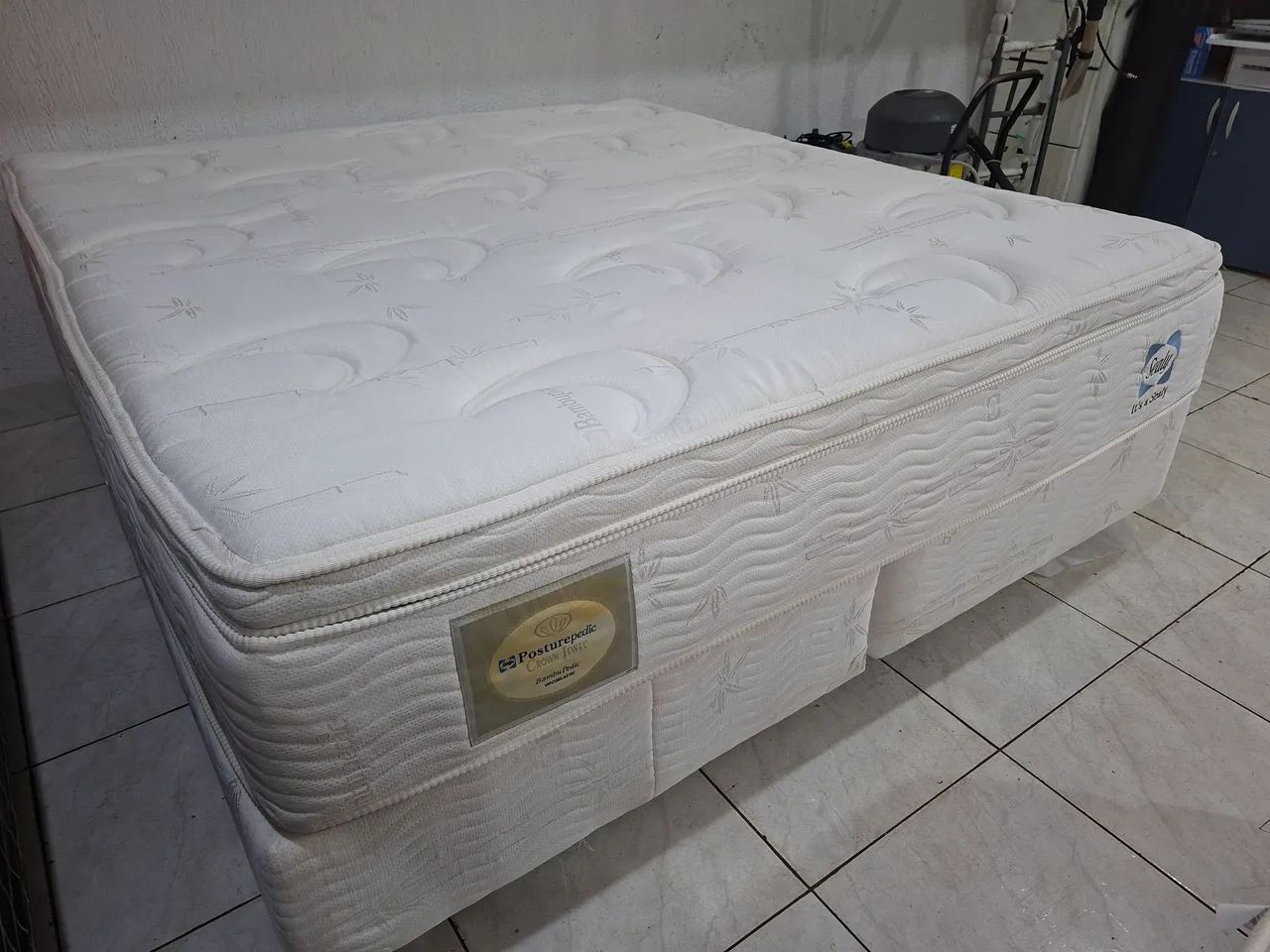 Cama box super king size colchão sealy molas ensacadas bambu  - Foto 3