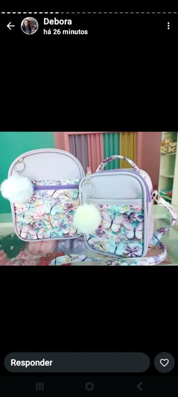 Kit de mini mochila e bolsinha  - Foto 3