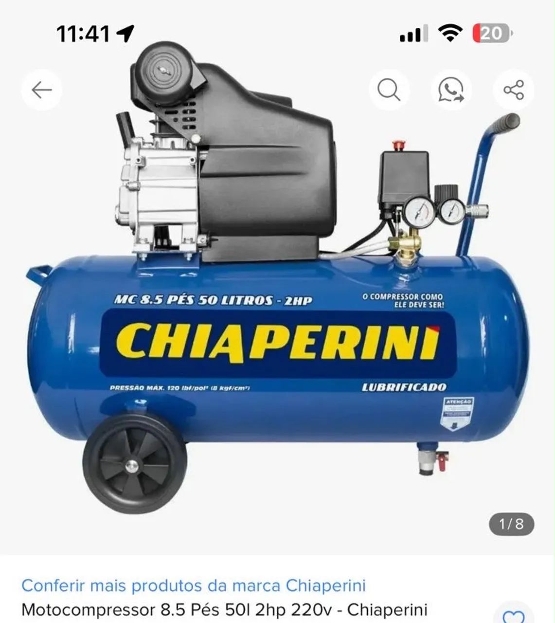 Vende-se compressor novo 