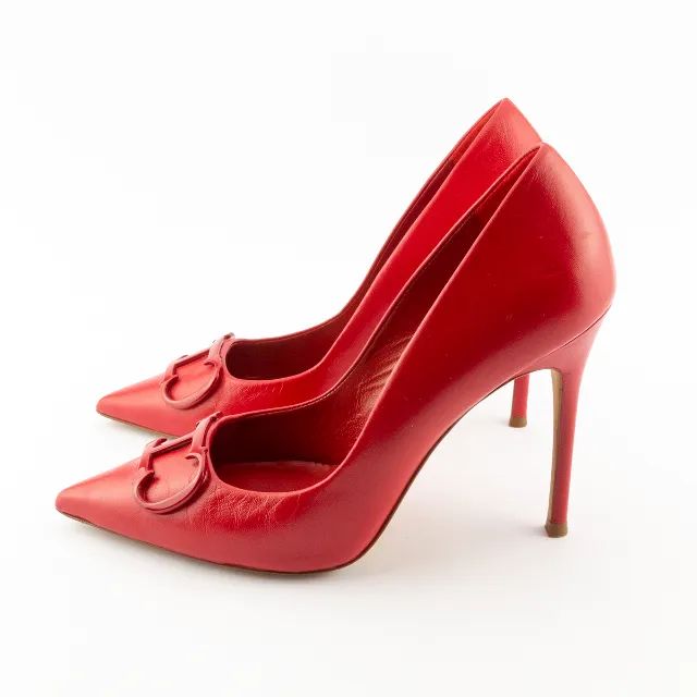 Scarpin Carolina Herrera Initials Insignia 100 Couro - Foto 2