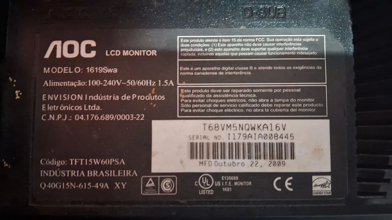 Monitor antigo 14p  com detalhe leia - Foto 3