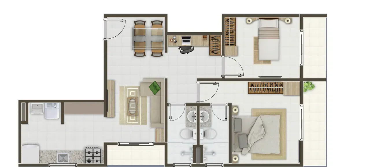 PLANTA 67m²