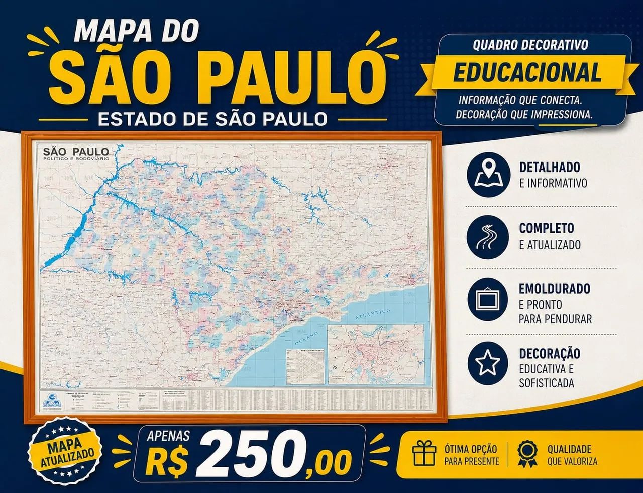 Quadro decorativo sala ou escritório 