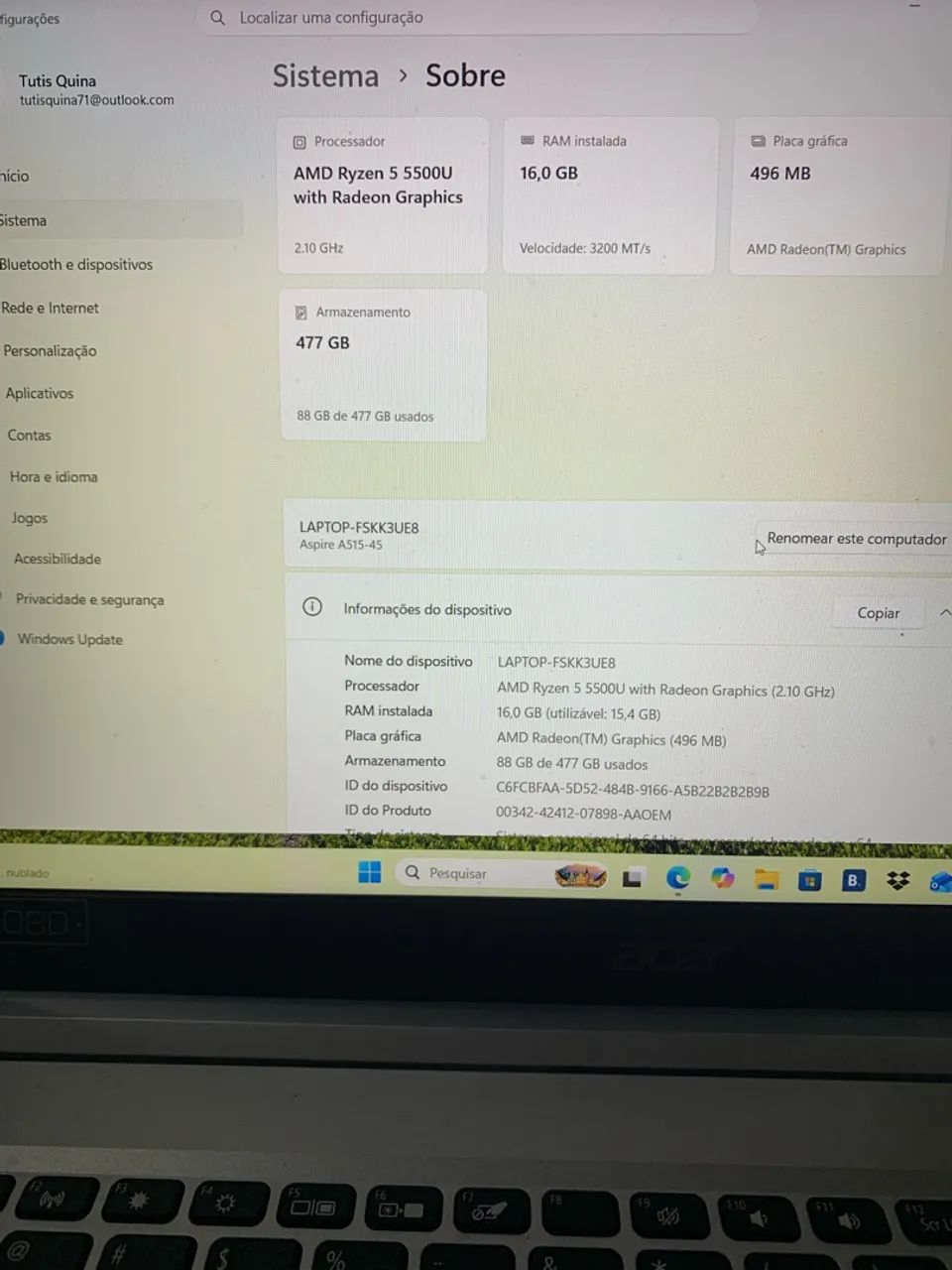 Notebook Acer Aspire 5 - Foto 5