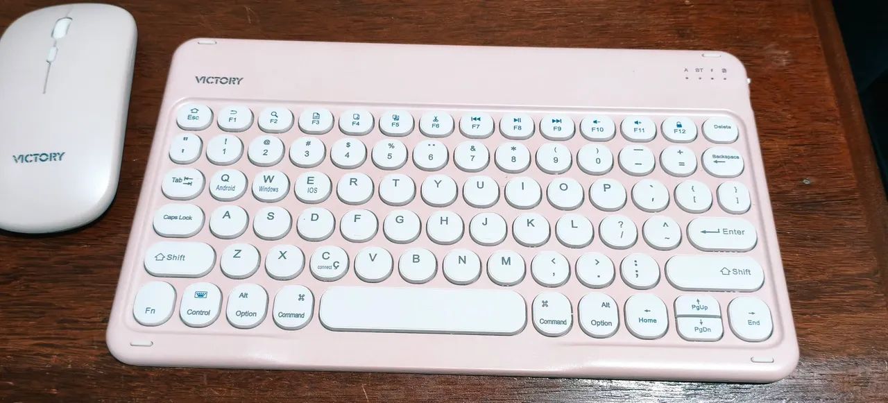 Kit para Tab S6 Lite - Capa Original + Teclado e Mouse Bluetooth Rosa - Foto 3