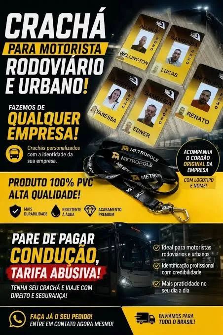 Crachá para motorista 