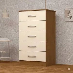 Cômoda Jamile Novo! Na Cor Noce/Perola