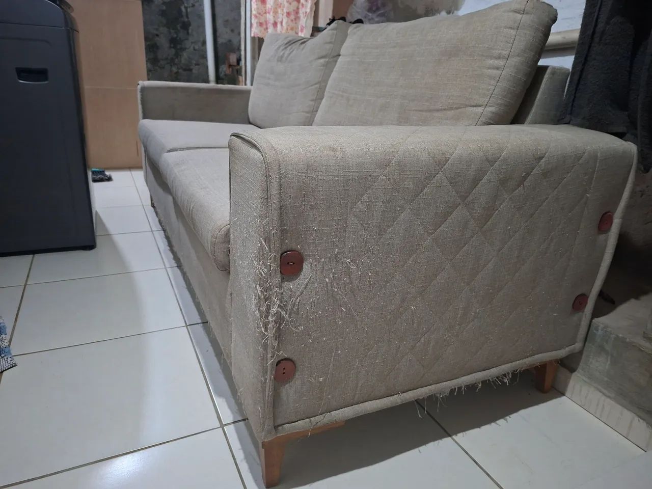 Sofá Rustico 3 lugares (barato pra sair logo) - Foto 3