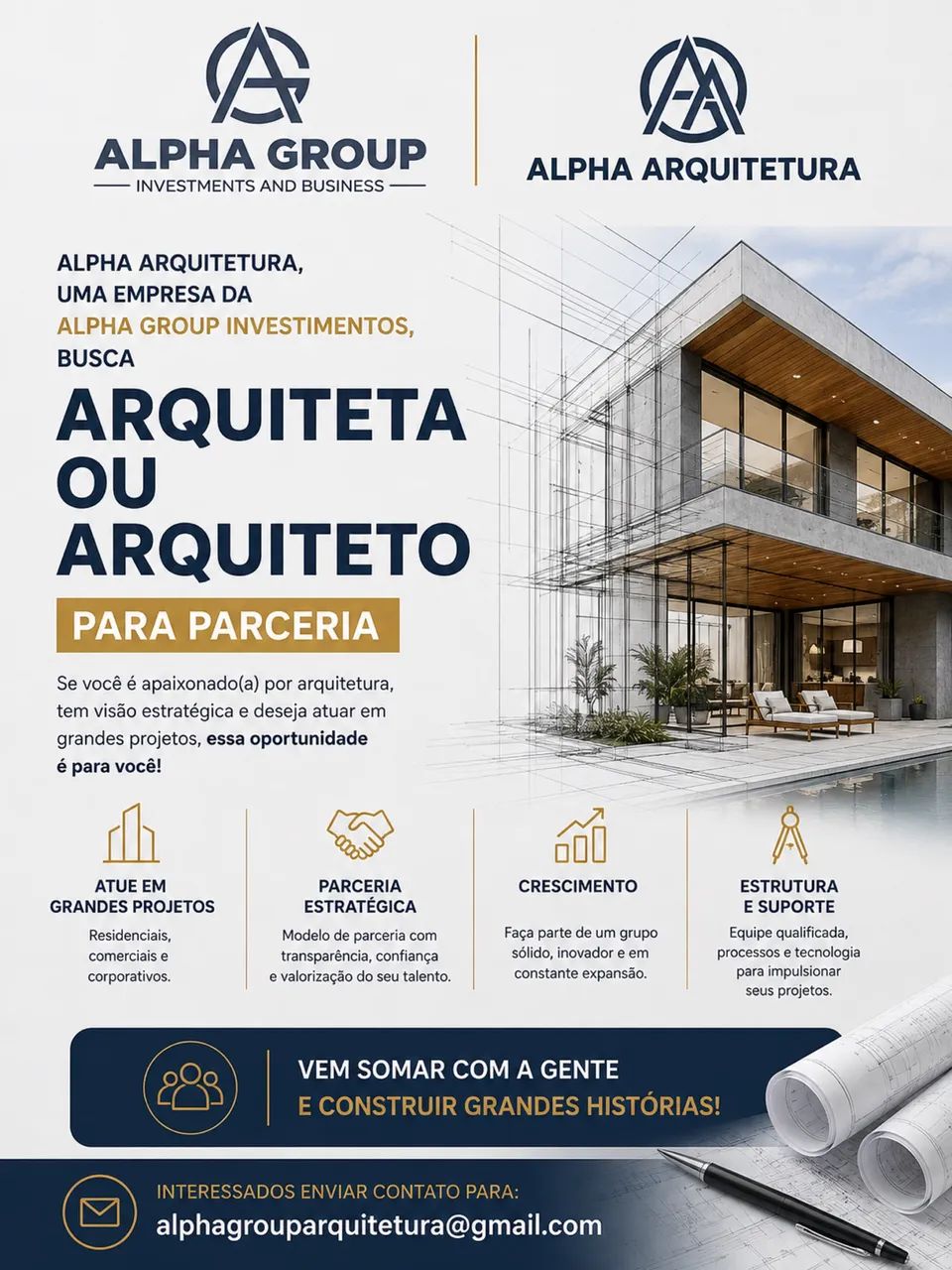 Busco arquitetas para parceria 