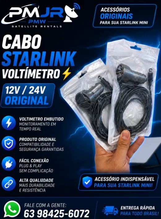 Cabo Voltímetro para Starlink Mini