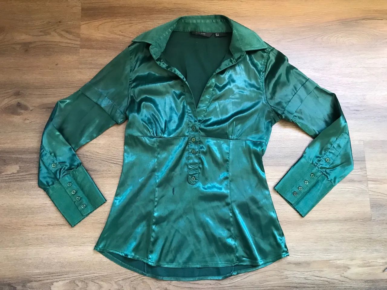 Camisa de Seda Zara Tamanho P Nova