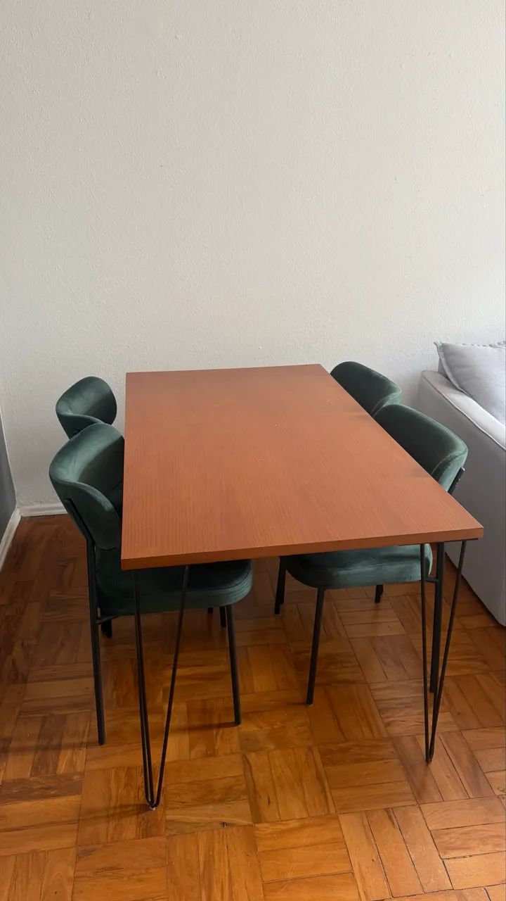 Mesa madeira base metálica  - Foto 2
