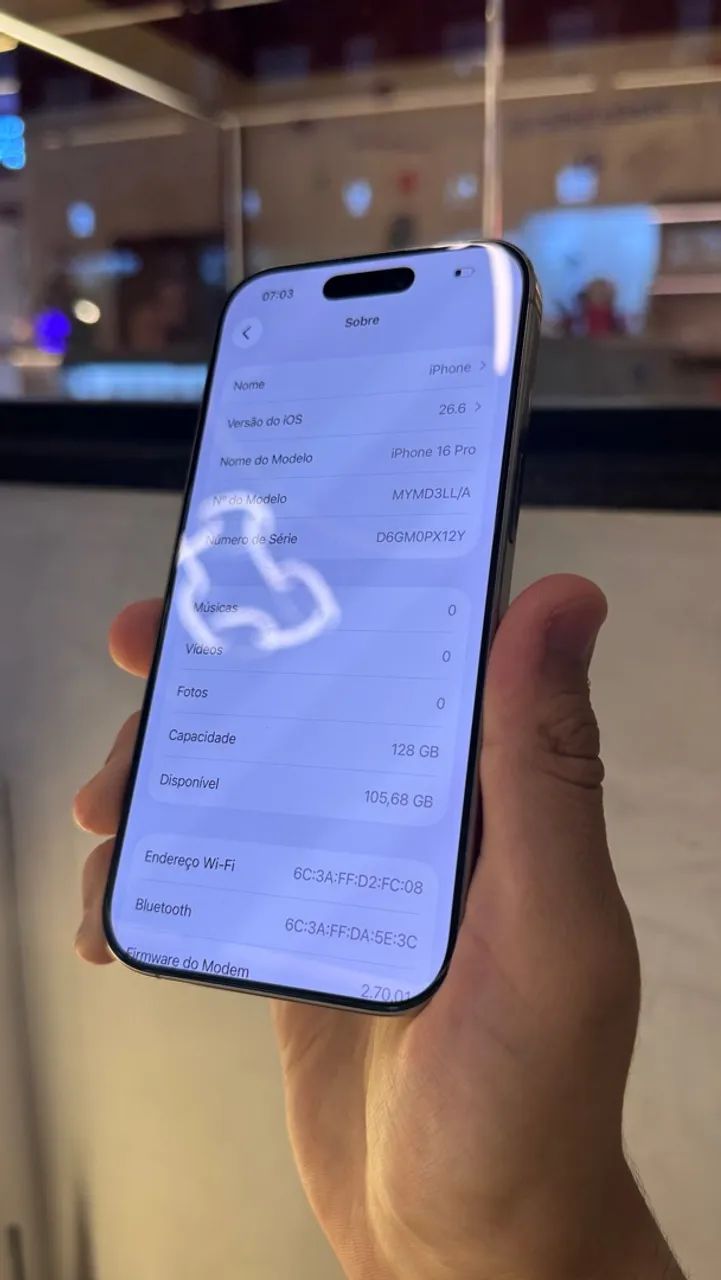 16 Pro 128GB | Com caixa | Todo original  - Foto 5