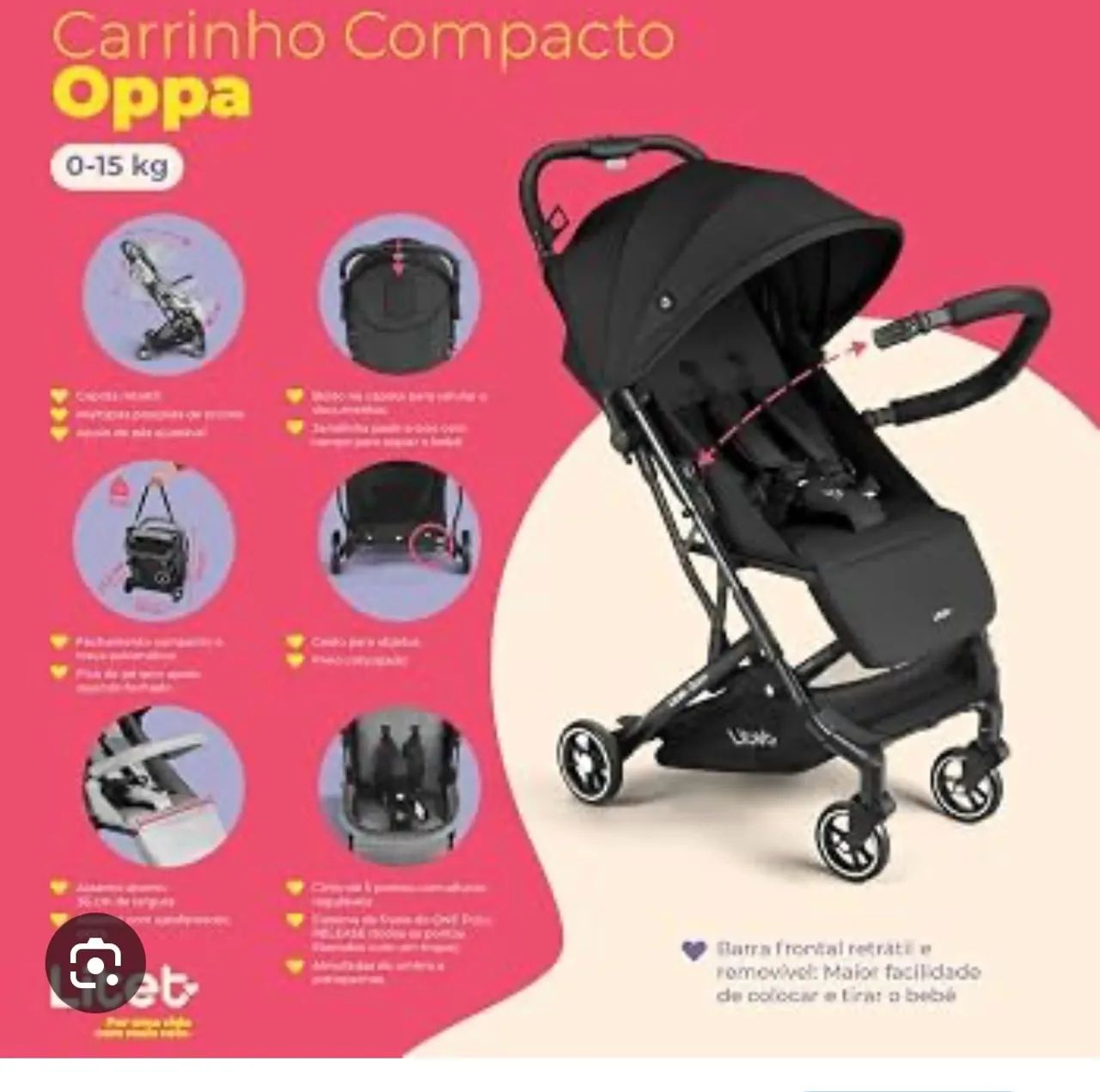 carrinho de bebe e bebe conforto - Foto 5