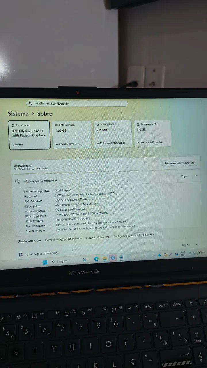 Notebook Asus Ryzen Semi-Novo - Foto 3