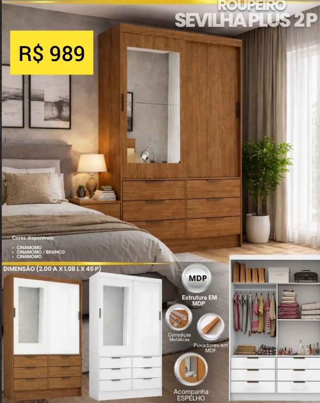 Guarda roupa solteiro 