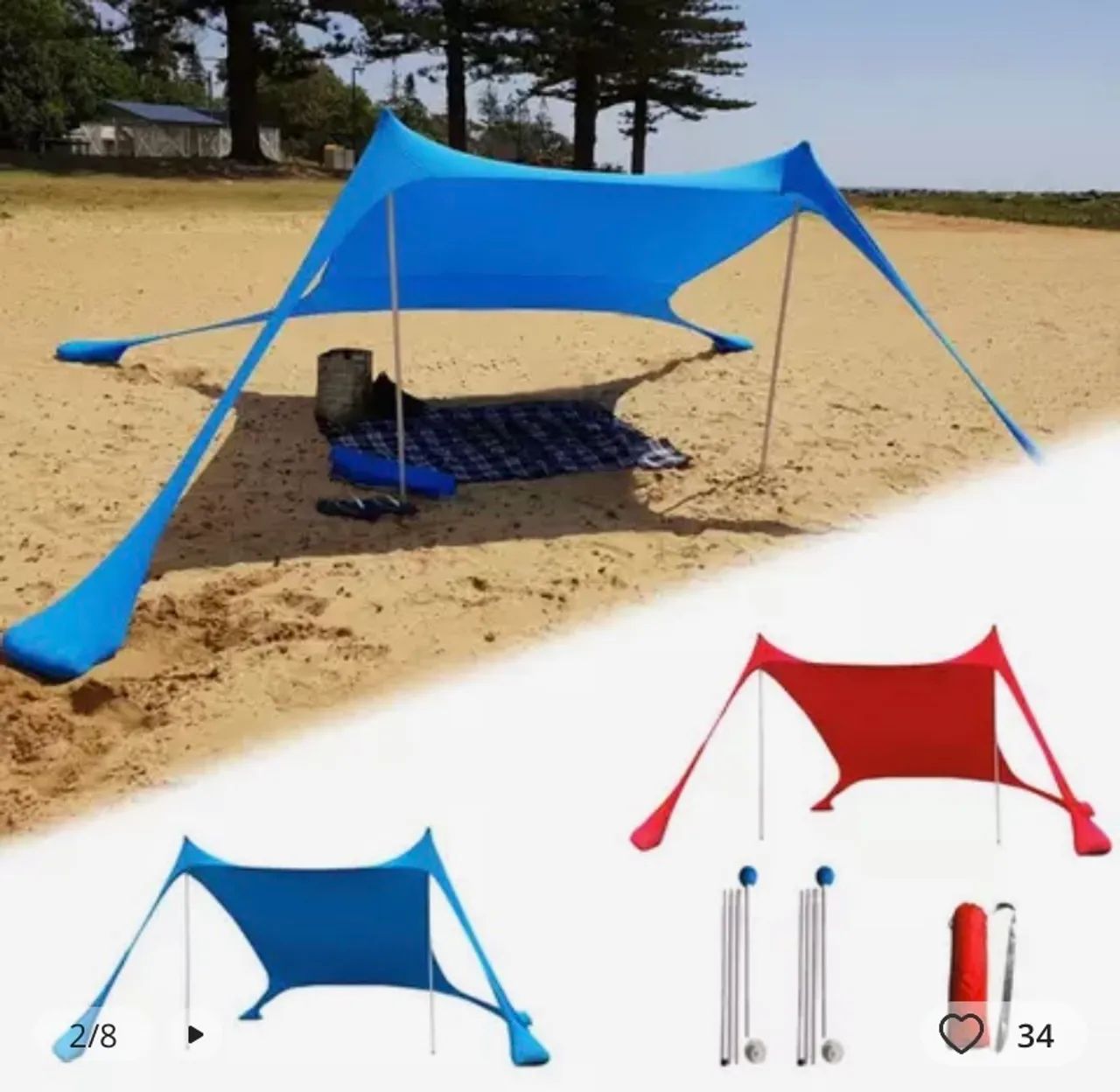 Barraca de praia/acampamento 