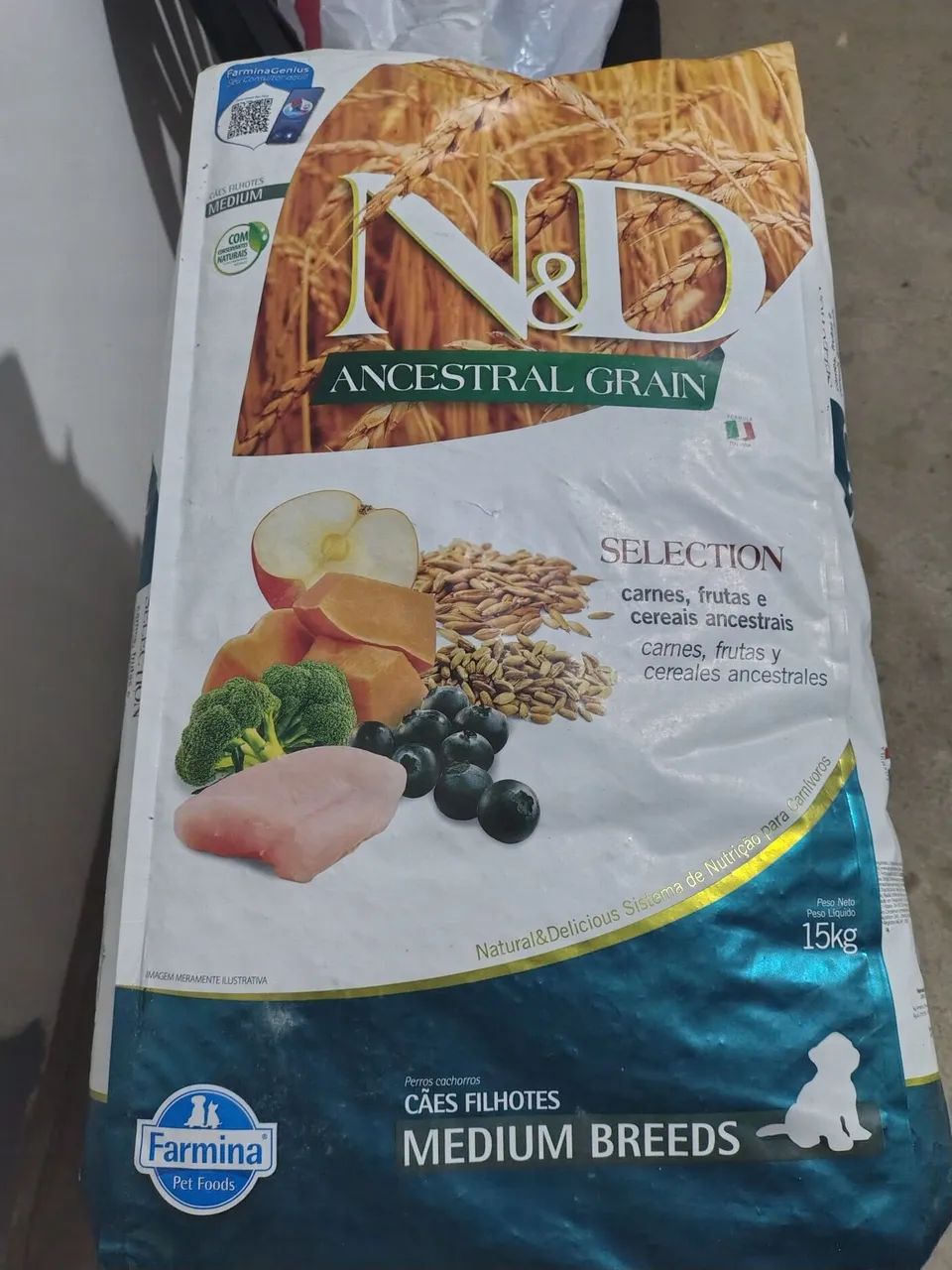 Ração ND 15 kilos filhote 